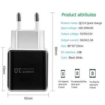 Quick Charge 3.0 4.0 USB Încărcător Universal 5V 3A Rapid Adaptor de Încărcare Pentru Samsung S10 Xiaomi, Huawei Comprimat, Încărcător de Telefon Mobil